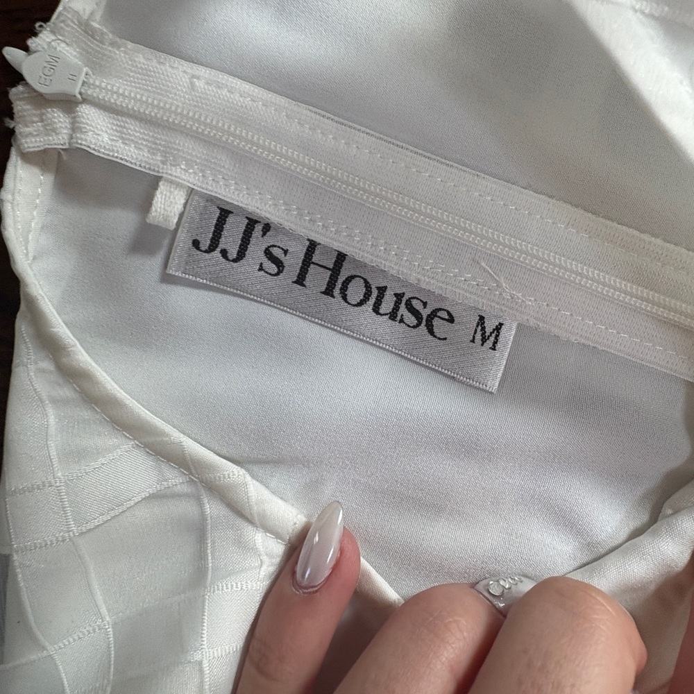 JJs House White Checkered Midi Dress - Picture 9 of 10